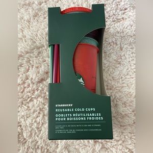Starbucks reusable cold cups glitter